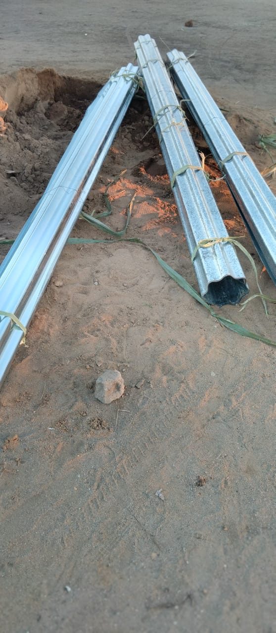 Material de cobertura entregue para a obra
